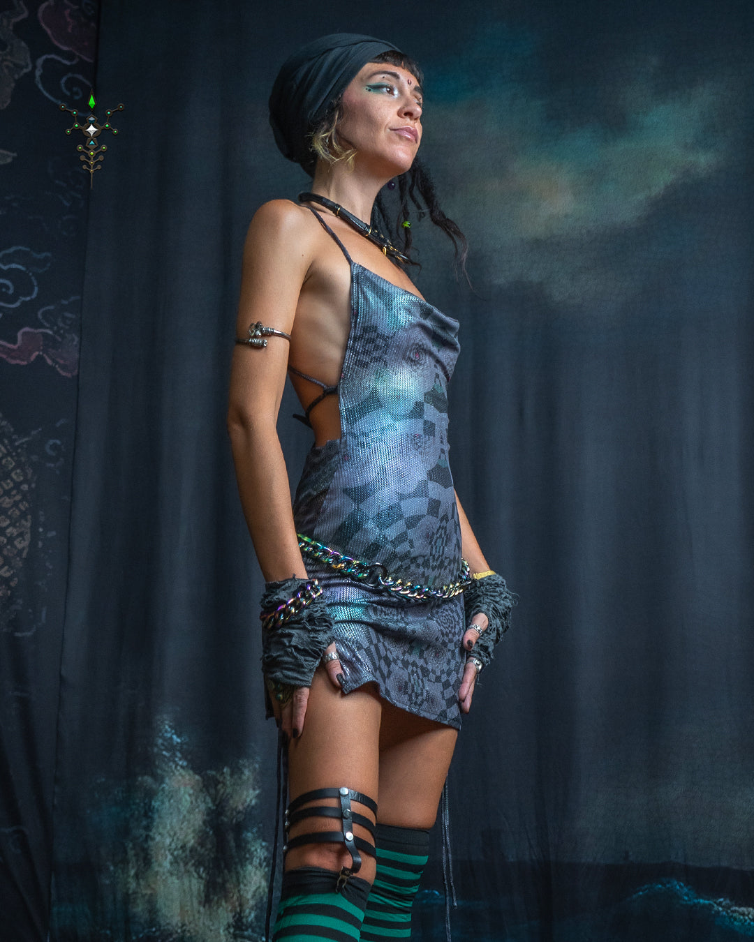 Mini BOMB DRESS / Holographic Dots Flatrib - MATZOKIO